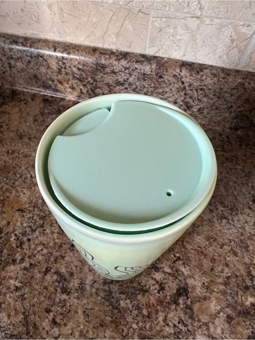 Limited Edition Starbucks Light Green Siren Ceramic Travel Mug